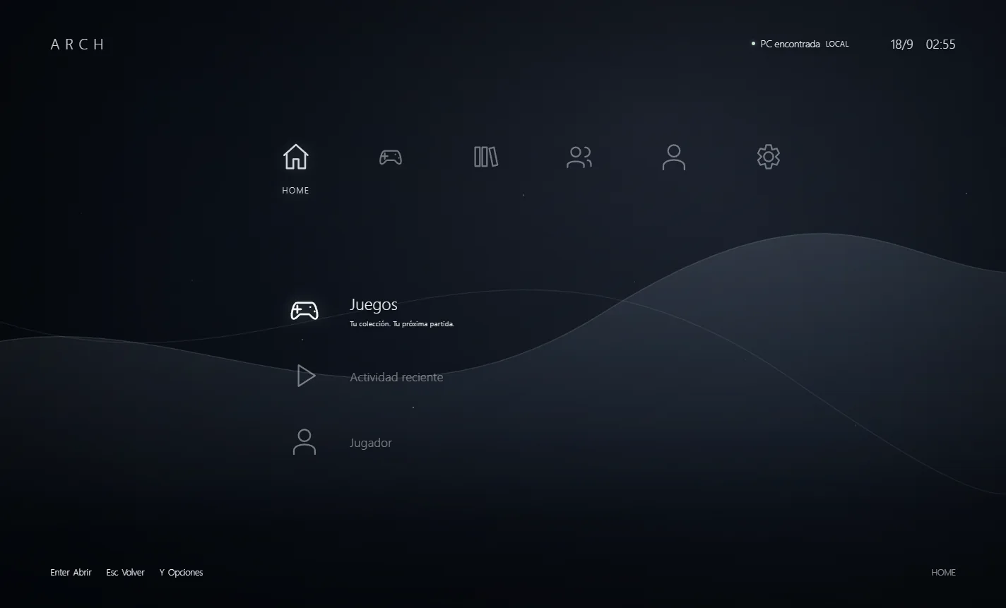 Captura real de ARCH CONSOLE